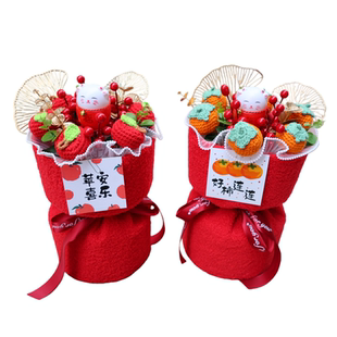 新年礼物乔迁新居针织毛线花束创意手工钩织生日礼物送同事闺蜜