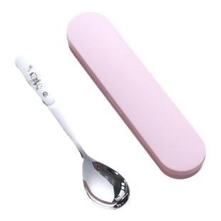 316不锈钢勺子儿童吃饭家用喝汤调羹创意小铁勺成人可爱精致汤匙