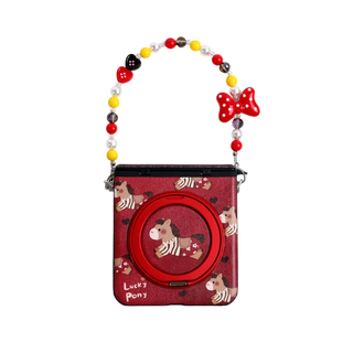 复古小马适用华为pocket2手机壳新款Pocket2优享版带磁吸支架外壳poket折叠屏2高级感女新年红防摔超薄保护套