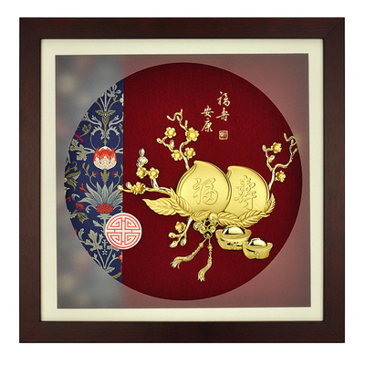 足金寿桃高档生日贺寿倍有面