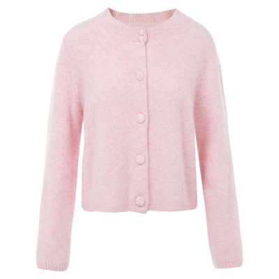 朗姿纯羊毛针织开衫宽松毛衣休闲毛针织衫打底衫女2025年冬季新款