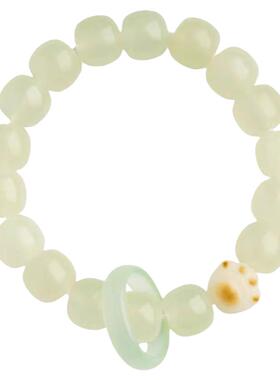 白茶清欢阿富汗玉国风猫爪女手串