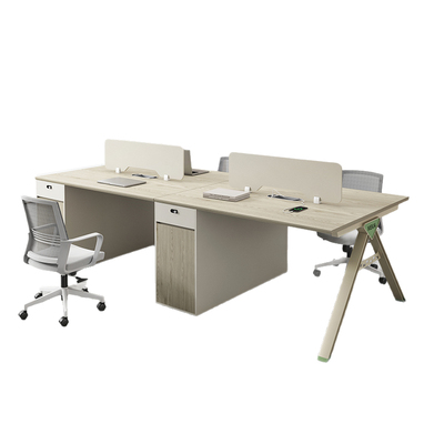 办公桌员工位四双六人桌椅组合