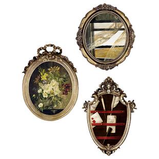 欧式挂墙相框组合小众树脂摆台像册框巴洛克复古照片墙装饰画框架