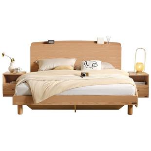 全友家居小户型床1米8双人床架主卧室家用2025新款收纳储物悬浮床