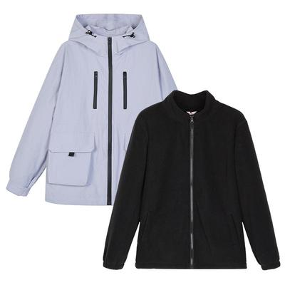富罗迷儿童外套秋冬新款洋气好看青少年户外女款防风三合一两件套