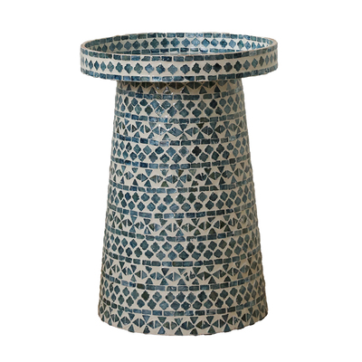 艺术进口手工贝壳边几