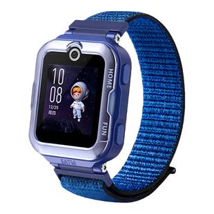 适用华为儿童电话4pro手表编织尼龙表带尼龙回环腕带魔术贴精织可替换透气非原装手表链配件磁吸闪扣表带