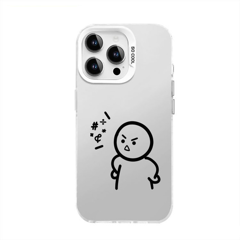 华为NOVA15搞怪火柴人情侣iPhone13苹果12创意VIVOY500I彩银硬小米17适用16PLUS高级感14ProMax手机壳荣耀500