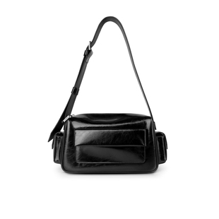 INJOYLIFE机车波士顿包宽肩带单肩包无性别大容量包中性斜挎包包