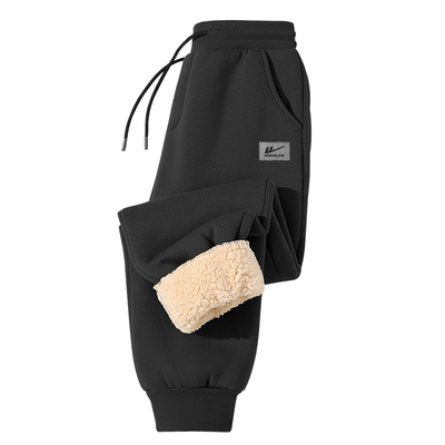 回力冬季羊羔绒加绒加厚长裤