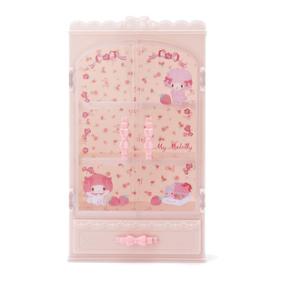 三丽鸥美乐蒂收纳柜库洛米桌面防尘收纳盒收纳柜储物盒盲盒展示架