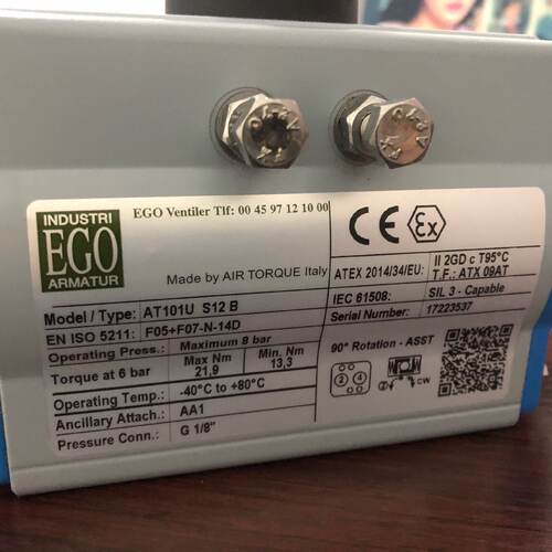 议价AT101U S12B EGO气动执行器AT101U S12B全新现货议价