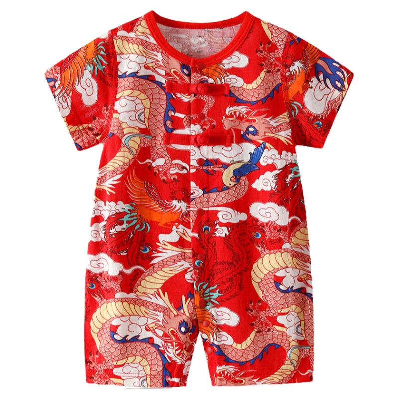 竹纤维衣服满月连体衣夏季