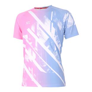 MAXX玛速夏季新款透气速干羽毛球服半袖大赛服休闲户外圆领运动服