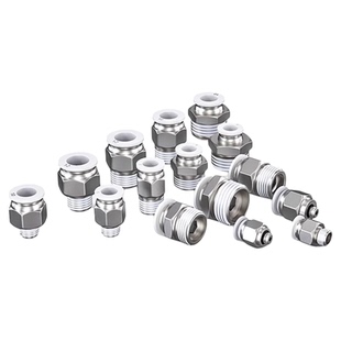 TWSNS台匠山耐斯气管直通pc快速接头电磁阀气缸螺纹快插接头气动