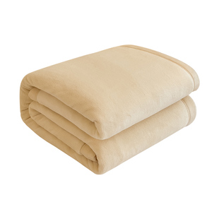 恒源祥新品A类加厚牛奶绒双面毛毯盖毯休闲毯午睡毯加厚保暖秋冬