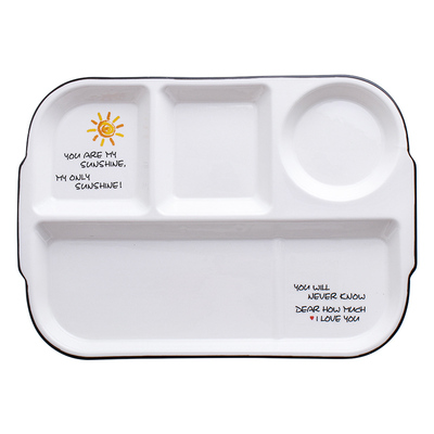 家用大人创意陶瓷早餐盘分隔