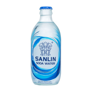 三麟苏打水原味无糖气泡水335ml*24玻璃瓶整箱含气矿泉水碳酸饮料