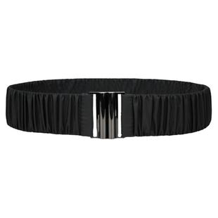 高级羽绒服面料腰带女新款收腰派克服配棉服褶皱松紧弹力加长腰封