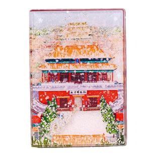 故宫流沙雪花冰箱贴磁吸敦煌博物馆文创北京飘雪城市旅游地纪念品