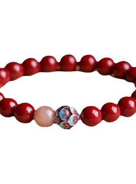 高含量紫金砂保真朱砂手链