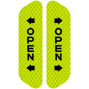 3M汽车开门安全反光贴open车门警示防撞条改装车身装饰创意车贴纸