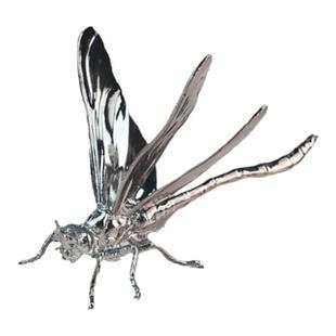 简约创意金属蜻蜓摆件电镀工艺品家居玄关酒柜桌面样板间展厅装饰