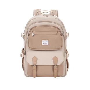 SOSITE撞色双肩包男女学生电脑包背包初高中大容量减负书包旅行包