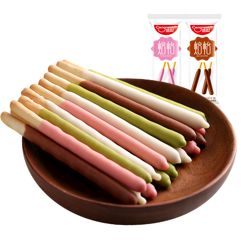 盛歌巧克力涂层零食手指饼干棒