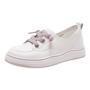 星期六夏季新款厚底小白鞋一脚蹬时尚百搭运动休闲增高女鞋子爆款