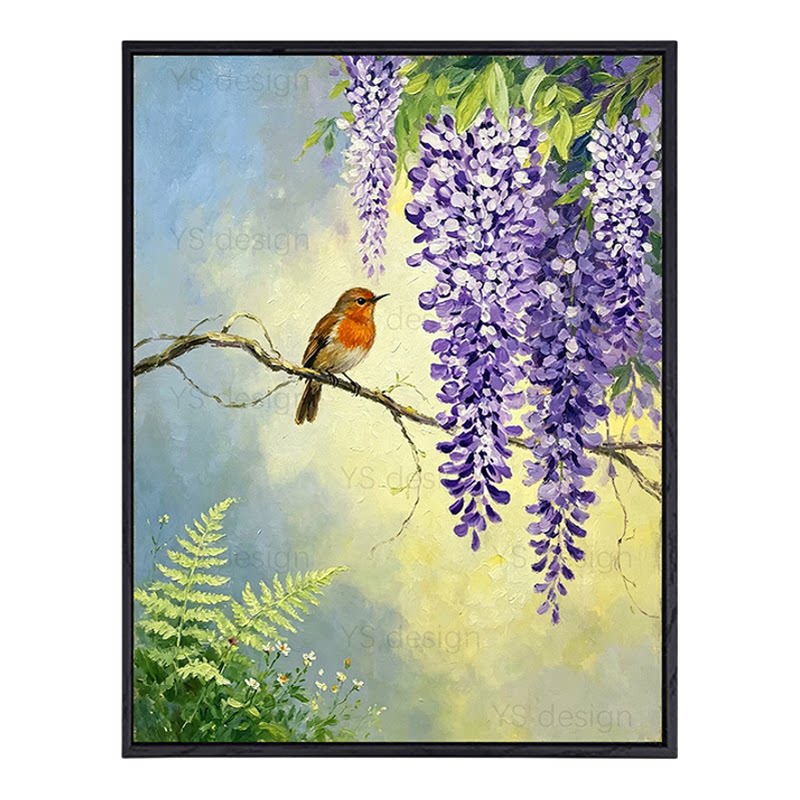 紫藤花diy数字油画高级感手工画