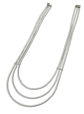 多层珍珠项链女白色叠戴颈链