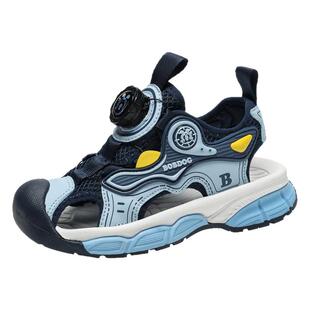 巴布豆男童凉鞋男孩夏款2025新款夏季儿童鞋运动9包头8沙滩鞋10岁