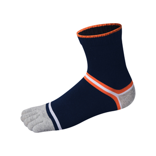 5双五指袜子男士中筒防臭纯棉秋 冬季运动跑步吸汗分脚指头五趾袜