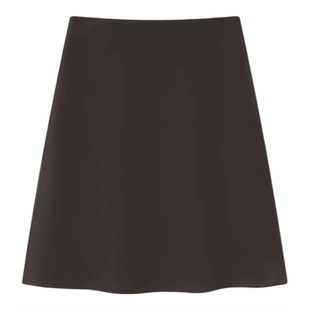 灰色毛呢中裙女春秋冬季高腰气质五分包臀裙小个子百搭休闲半身裙