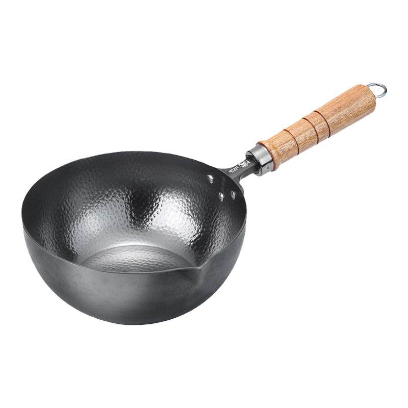 三本盛铁锅小奶锅雪平锅无涂层