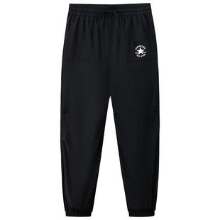 匡威童装男童长裤2025冬季新款休闲加绒保暖跑步梭织卫裤校园裤子