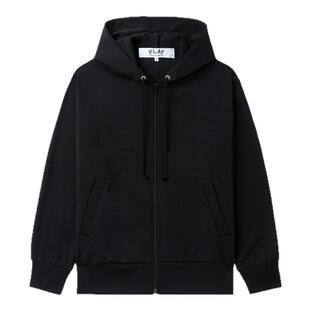 IT CDG PLAY COMME des GARCONS川久保玲情侣款纯色连帽拉链卫衣