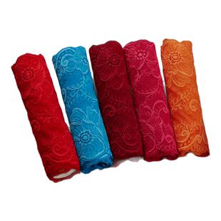 柔软弹力蕾丝花边辅料衣服裙摆加长装饰布料宽配件彩色白色18厘米