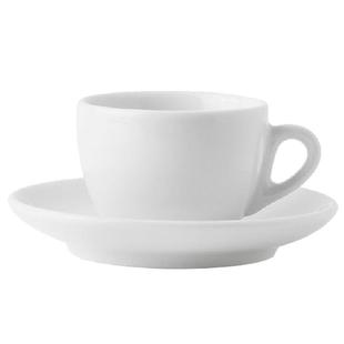 ANCAP白杯拿铁杯意大利极简釉颜值咖啡杯陶瓷杯碟家用白瓷杯