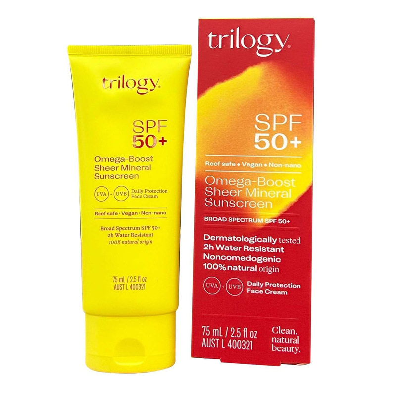新西兰直邮Trilogy萃乐活矿物质防晒霜SPF50+75ml高倍防晒养护合1