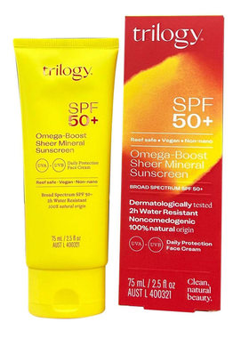 新西兰直邮Trilogy萃乐活矿物质防晒霜SPF50+75ml高倍防晒养护合1