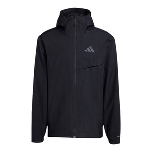 Adidas/阿迪达斯正品MT 2L RAIN J男士户外连帽冲锋衣JY4118