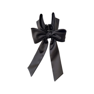 可甜可酷~飘带蝴蝶结精致发抓扎头发夹后脑勺盘发韩国抓夹鲨鱼夹