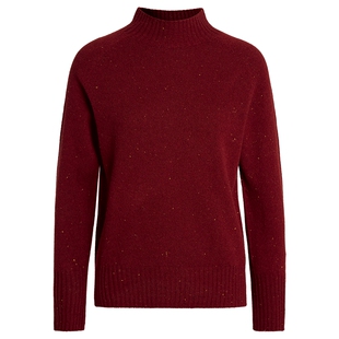 马天奴2025冬季新款安可拉红半高领100%绵羊毛衫长袖针织衫百搭女