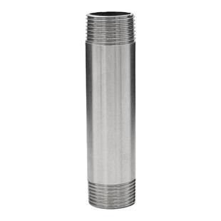 304不锈钢双头丝100MM加长外丝螺纹管子水管圆管延长接头1寸4/6分