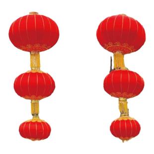 春节装饰街道灯笼灯杆灯笼户外防水大红灯笼串电杆路灯灯笼支架定