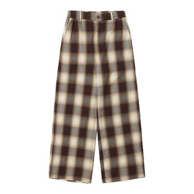 TIRES复古格子长裤纯棉