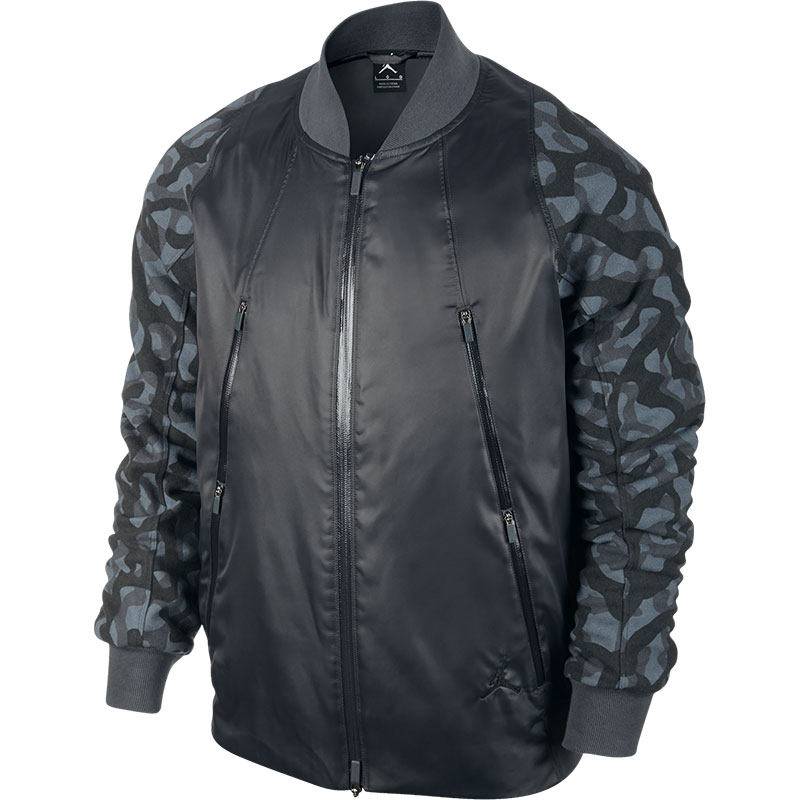 Nike/耐克正品男士纯色印花Logo立领拉链休闲外套716847-021